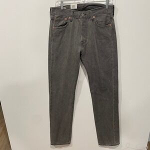 Levis 501 Original Stretch Mens Grey Straight Leg Jeans 30x34 Premium
